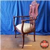 Image 4 : Wood Parlor Chair w/Upholstered Seat (40-1/2"H x 23-1/2"W x 20"D) (Seat 18"H)