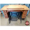Image 10 : Singer Treadle Sewing Machine (Converted to Electric) (31"H x 36-1/2"W x 18"D)