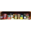 Image 1 : Group of Food & Confectioner Tins/Boxes (15) (Incl. KD, SPAM, Watkins, etc) (See Pics!)