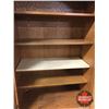 Image 3 : Oak Cabinet : Glass Upper Doors - 5 Shelves & 2 Below Shelves (See Pics!)