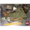 Image 1 : Military Belt & Buckle, COTC Military Shirt, Mess Tins (1 w/Broad Arrow Stamp), Penny Collection Box