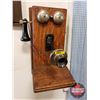 Image 1 : Northern Electric Wood Box Wall Mounted Telephone