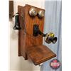 Image 2 : Northern Electric Wood Box Wall Mounted Telephone