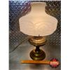 Image 1 : Brass Lamp (Oil Modified to Electric) w/Shade (18"H)