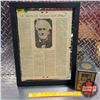 Image 1 : Double Sided Framed Family Herald / Weekly Star Newspaper Article "The Death of Thomas Alva Edison" 