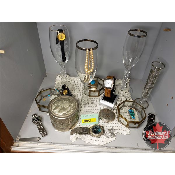 Collector Combo: Wrist Watches, Jewellery, Champagne Flutes, etc (See Pics)