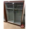 Image 1 : Wood/Glass Lighted Display Cabinet (52-1/2"H x 36"W x 14"D) (Notes: 10 Shelves 2mm Glass ; Sliding G