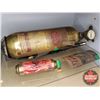 Image 3 : Brass Fire Extinguishers (3) w/one Extra Label Plate (See Pics)