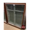 Image 1 : Wood/Glass Lighted Display Cabinet (52-1/2"H x 36"W x 14"D) (Notes: 13 Shelves 2mm Glass ; Sliding G