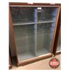 Image 1 : Wood/Glass Lighted Display Cabinet (52-1/2"H x 36"W x 14"D) (Notes: 9 Shelves 2mm Glass ; Sliding Gl