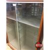 Image 2 : Wood/Glass Lighted Display Cabinet (52-1/2"H x 36"W x 14"D) (Notes: 9 Shelves 2mm Glass ; Sliding Gl