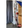 Image 1 : Garden Tools Incl: Hedge Trimmers, Gas Powered Weed Eater, Garden Fork, Scuffler, etc (See Pics)