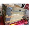 Image 1 : Wood Slat Trunk (Metal/Wood) with Tray (21"H x 32"W x 18"D)