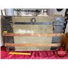 Image 2 : Wood Slat Trunk (Metal/Wood) with Tray (21"H x 32"W x 18"D)