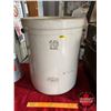 Image 1 : Imperial Medalta Crock 10 gallon (19"H x 15-1/2" Dia) (Note: One Handle off)