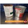 Image 2 : Collector Combo: B/A Frost Cop Tin Anti-Freeze (8"H x 7"Dia) & Co-Op Grease Pail (7-1/4"H x 9"Dia To