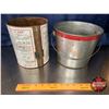 Image 3 : Collector Combo: B/A Frost Cop Tin Anti-Freeze (8"H x 7"Dia) & Co-Op Grease Pail (7-1/4"H x 9"Dia To