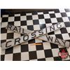 Image 1 : Wooden Railway Crossing Sign (Double Sided) (71-1/2"H x 32-1/2"W x 3"D)