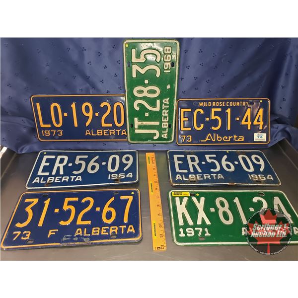 Alberta Lic Plates (7) : 1964 (2 Matching) ; 1973 (3) ; 1969 ; 1971