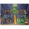 Image 1 : Alberta Lic Plates (7) : 1964 (2 Matching) ; 1973 (3) ; 1969 ; 1971