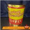 Image 1 : Coffee Tin Pail "American Breakfast" (9"H x 7-1/2"Dia)