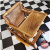 Image 1 : Antique Collapsible High Chair / Rocker (28"D x 13-1/2"W x 24"H in collapsed position)