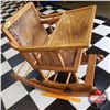 Image 2 : Antique Collapsible High Chair / Rocker (28"D x 13-1/2"W x 24"H in collapsed position)