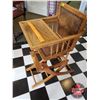 Image 8 : Antique Collapsible High Chair / Rocker (28"D x 13-1/2"W x 24"H in collapsed position)