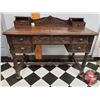 Image 1 : Antique Trestle Base Desk/Vanity (44"W x 34-3/4"H x 22"D) (Believe this item to be Mid 17th Century 