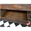 Image 8 : Antique Trestle Base Desk/Vanity (44"W x 34-3/4"H x 22"D) (Believe this item to be Mid 17th Century 