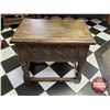 Image 1 : Antique Vanity/Storage Stool (with Velvet Cushion) (20"H x 12"D x 21"W) (Believe this item to be Mid