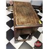 Image 2 : Antique Vanity/Storage Stool (with Velvet Cushion) (20"H x 12"D x 21"W) (Believe this item to be Mid