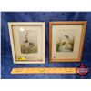 Image 1 : "Nature Study" Diorama Artwork "Birds" by H.E. Hervey (2 Framed) c. 1940's