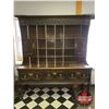 Image 1 : Antique English Sideboard Hutch - 3 Drawers (No Key) (81"H x 72"W x 20"D) (Believe this item to be M