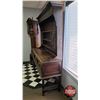 Image 3 : Antique English Sideboard Hutch - 3 Drawers (No Key) (81"H x 72"W x 20"D) (Believe this item to be M