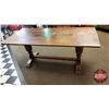 Image 1 : Trestle Base Dining Table (72"L x 32-1/2"W x 29-1/2"H) (Believe this item to be Mid 17th Century Jac