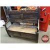 Image 1 : Antique Dining/Storage Bench (43-1/2"W x 17-1/2"D x 38"H to top of Back) (Believe this item to be Mi