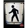 Image 2 : Single Side Aluminum Reflective Sign "Cross Walk" w/LED's (30"H x 24"W)