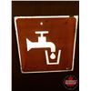 Image 2 : Single Side Aluminum Reflective Sign "Drinking Water" (24"H x 24"W)