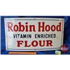 Image 1 : Single Side Enamel "Robin Hood Flour" (15"H x 28"W)