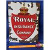 Image 1 : Single Side Enamel "Royal Insurance Company Limited" (19-1/2"H x 15"W)