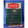 Image 1 : Single Side Tin "Coca-Cola" Menu Chalk Board (28"H x 19-1/2"W)