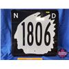 Image 1 : Single Side Reflective Alum. Road Sign "ND 1806" (North Dakota Hwy) (24" x 24")