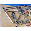 Image 2 : Pail Lot - Tools: Pipe Wrenches, Hack Saw, Tommy Axe, Heller Wrench, etc (See Pics)