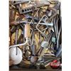 Image 2 : Tray Lot: Tools (Screwdrivers, Brace, Pipe Reamer, Grease Gun, Flaring Tools, etc) (See pics)