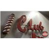 Image 2 : Wooden Raised Lettering Signage on Metal Frame: "Barbers" "Club" & 2 Side Poles (Club = 28"H x 53"W 