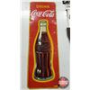 Image 1 : Single Side Tin "Drink Coca-Cola" Bottle (52-1/2"H x 17-1/4"W) (Note: Some paint touch ups) (See Pic