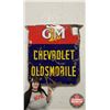 Image 1 : Single Side Enamel Sign - Large Dealership GM, Chevrolet, Oldsmobile (Damaged) (60"H x 48"W x 1-1/2"