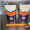 Image 3 : 2 Gulf Tins 1 Gallon (11"H x 6"W x 4-1/4"D) (See Pics)