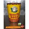 Image 1 : White Rose Motor Oil Pail (15-1/2"H x 11"Dia)